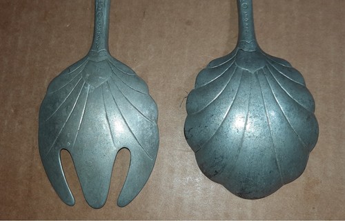 Utensilien Salat Servier Set Gabel Löffel Arthur Court 1990 Hase Häschen Aluminium - Bild 4 von 8