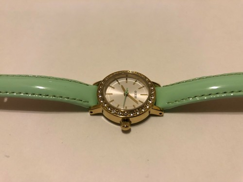 GUESS Collection W0885L8 Gold Stainless Steel Dial Green Leather Women Watch - Picture 6 of 7