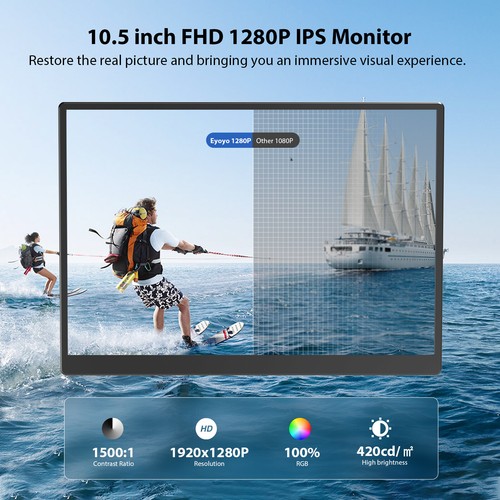 Eyoyo Portable HDMI Monitor Small Computer Raspberry Pi Screen for Video Camera - Bild 52 von 79