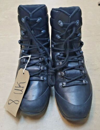 Haix German Army SF Issue Black Leather GoreTex Vibram Combat Boots 8 UK #748 - Picture 3 of 5