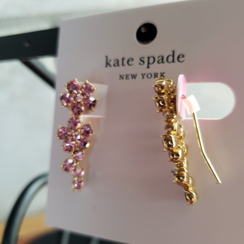 kate spade- Flower Ear Pin Earrings- Light Pink/ Gold- NWT - Picture 3 of 4