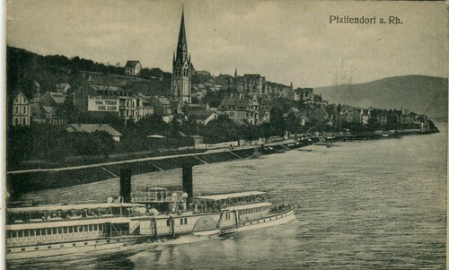 Germany AK Pfaffendorf of Koblenz Coblenz 56077 - River Front old postcard - 第 1/4 張圖片