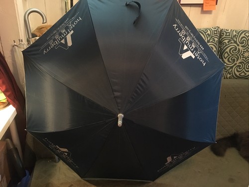 Automatic open U shape handle Classic nayv color umbrella - 第 2/5 張圖片