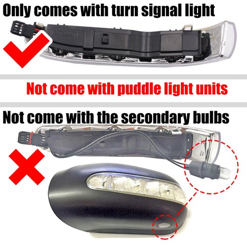Droit Clignotant de Rétroviseur Latéral LED Lampe pour Mercedes Benz W215 W220 - Picture 4 of 4