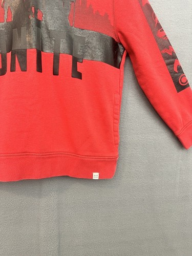 GAP Teen Boys Red Hooded Sweater Size 10 - Picture 4 of 16