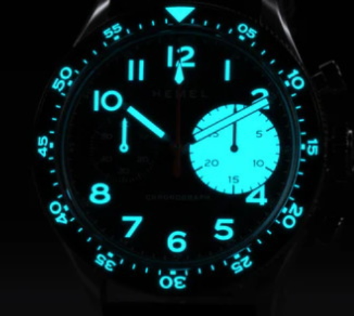 HEMEL 70's Aviation The Air Power Hand-wound Chronograph Pilot Watch - Picture 4 of 5