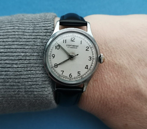 SPORTIVNIE Sporting KIROVSKIE 1 MChZ - Orologio che si ferma seconda mano - URSS anni '50 - Foto 17 di 19