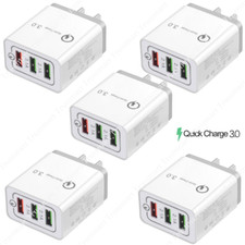 1/2/5Pack Lot QC 3.0 USB Wall Power Adapter For iPhone 13 5 Samsung Fast Charger