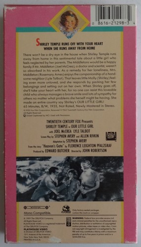 Shirley Temple Collection VHS Playhouse Video Tapes Lot Of 11 B/W - Very good - Picture 21 of 23