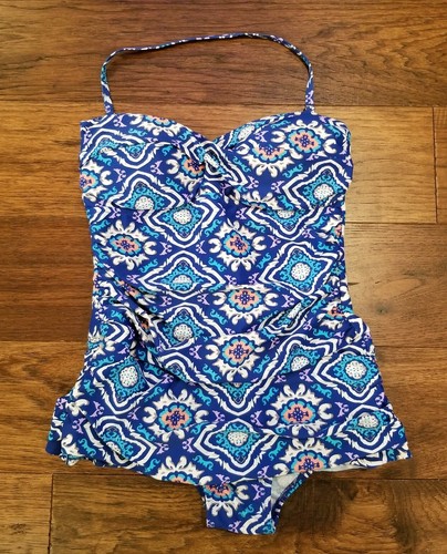 Shore Shapes Swimwear Ruched Colorful Slimming One Piece Suit Size 8