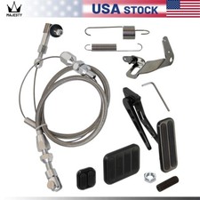Billet Aluminum Gas Pedalbrake Clutch Blackthrottle Cable Bracket Spring Kit Billet Aluminum Gas Pedalbrake Clutch Blackthrottle Cable Bracket Spring Kit
