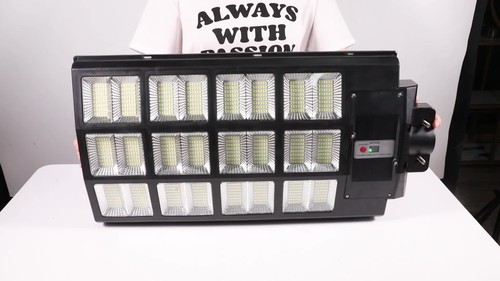 Solar Street LED Lights Radar Sensor Remote Outdoor Garden Yard Flood Wall Lamp - Video 1 of 1