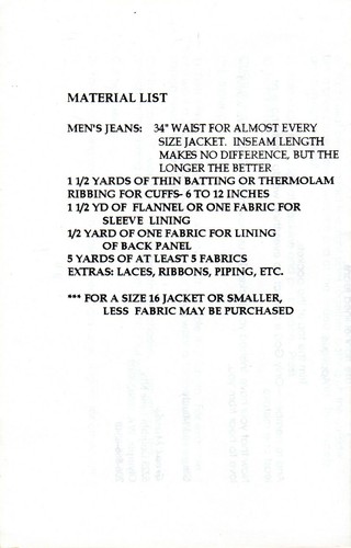 CHOICE: Sewing Craft Patterns: Misses' Jackets Quilted Pieced Recycled Jeans - Picture 32 of 37