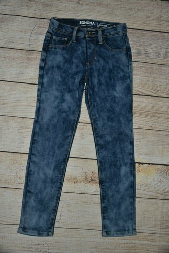 NWOT SONOMA 7 GIRL TIE DYE ACID WASHED DISTRESSED ADJUSTABLE WAIST JEGGING JEANS