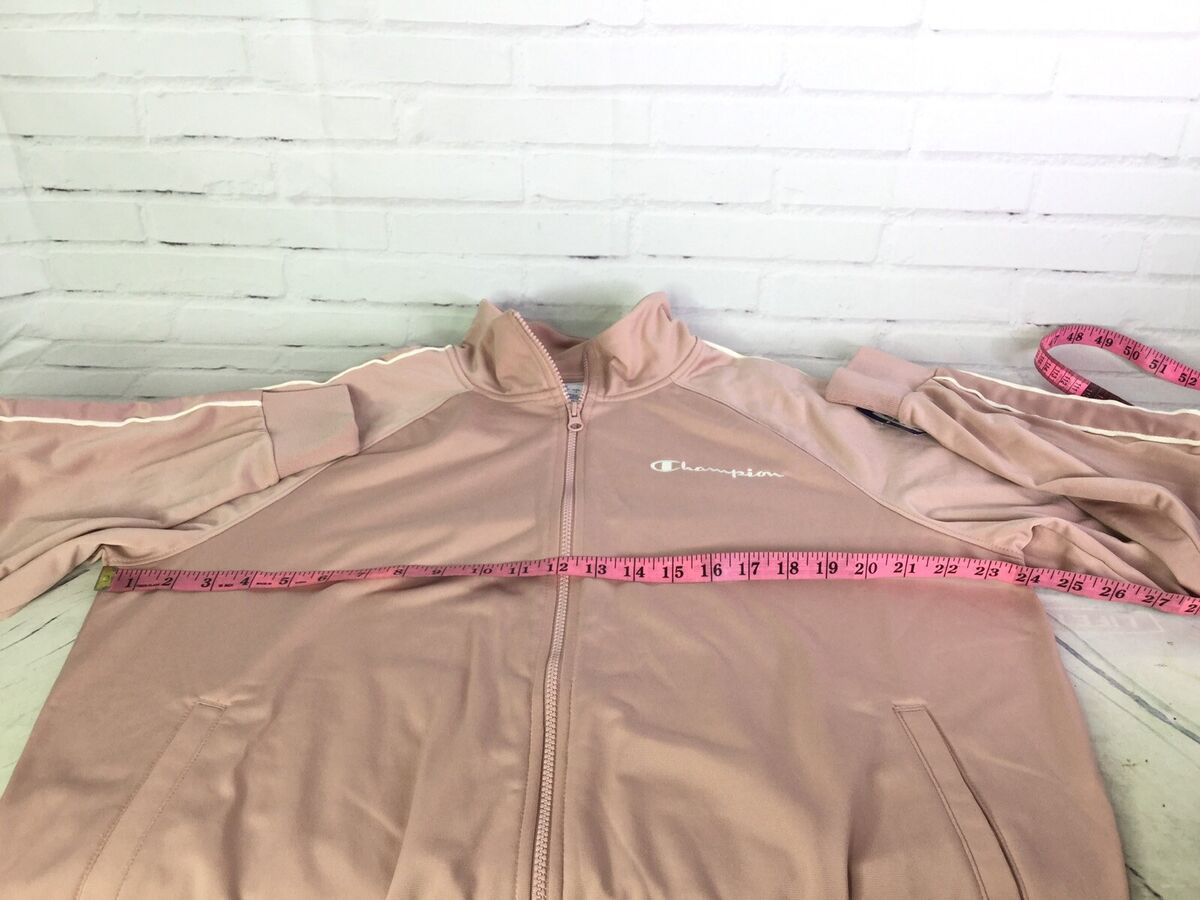 Champion Track Jacket Zip Activewear Dream Pink Pockets Women s Plus Size 1X