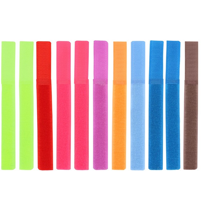 7x Colorful Strap Wrap Wire Cord Organizer Cable Holder Tie Rope Fastener