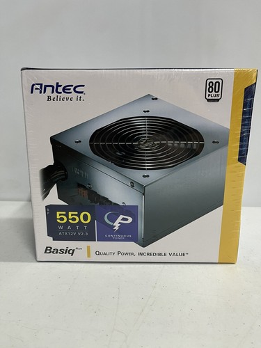 ANTEC BP550 PLUS 550W PC 80 PLUS POWER SUPPLY ATX12V BRAND NEW SEALED (Z1)