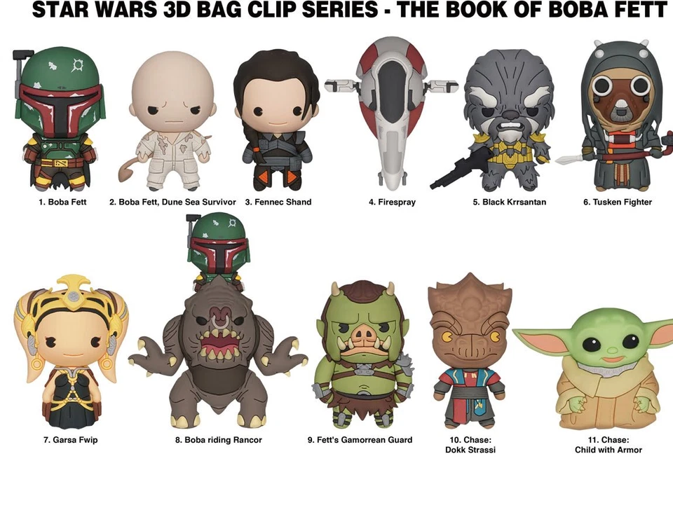 BOLSO FIGURATIVO STAR WARS BOBA FETT CLIP CAJA DE EXHIBICIÓN DE 24 PAQUETES NUEVO TY3014D Foto 2 de 2