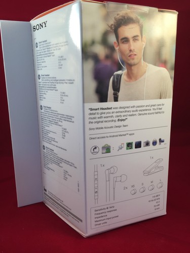 Genuine Sony Smart Headset MH-1C with SmartKey Control-White - Picture 3 of 3