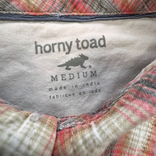 Horny Toad Shirt Men’s Medium Plaid Button Up Short Sleeve Lightweight Casual - Picture 3 of 13