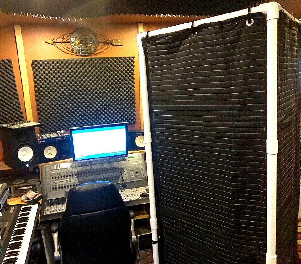 Portable Stand-In Isolation Vocal Booth w/ Light & w/Door Enclosure - Image 3 of 4