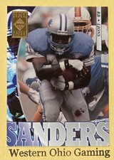 1995 Collector's Edge Black Label Barry Sanders #69 Card