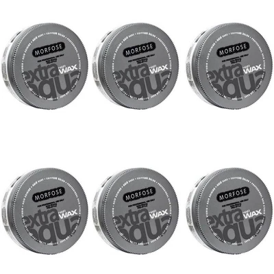 6 x Morfose Extra Aqua Hair Gel Wax 175ml Kaugummiduft