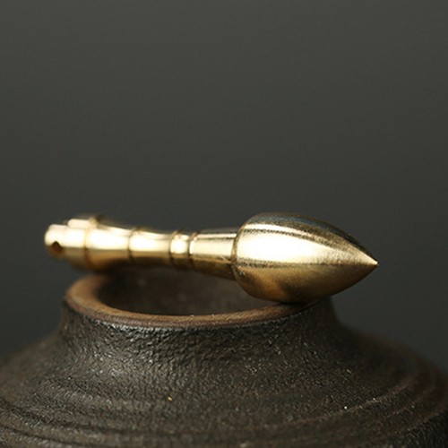  5Pcs Brass Solid Pen Shaped Pendants Exquisite Retro Key Ring Pendants DIY - Picture 10 of 11