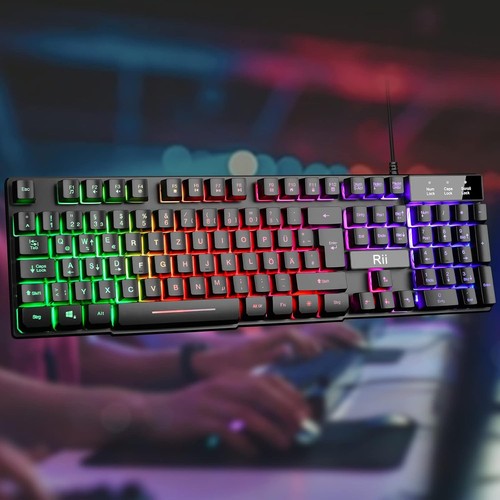Rii RK100+ RGB Gaming-Tastatur Kabelgebunden - Bild 8 von 8