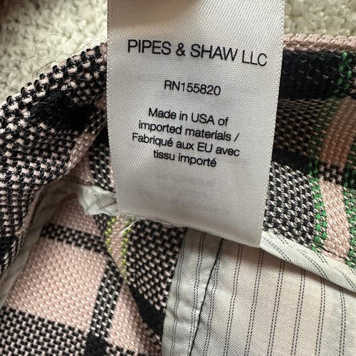 Veronica Beard Pants Womens 4 Pink Black Plaid Side Stripe Cropped Made in USA - Picture 8 of 16