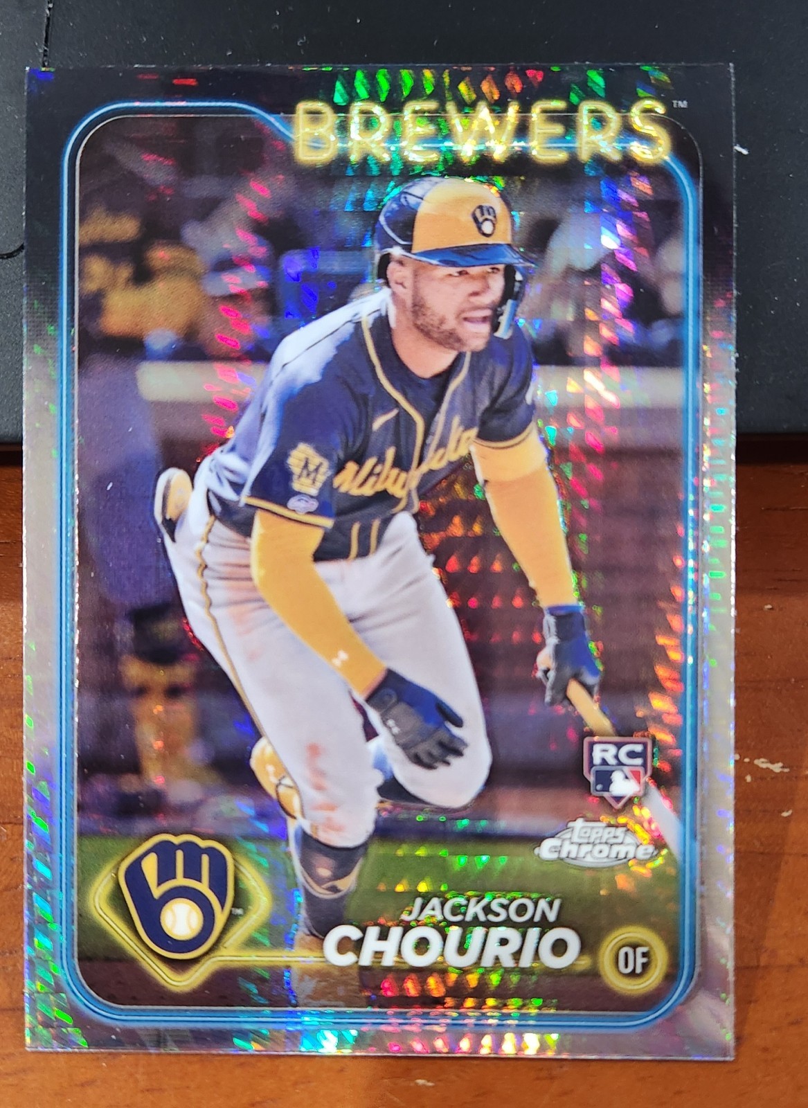2024 Topps Chrome - Jackson Chourio #161 Prism Refractor (RC)