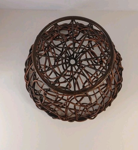 Copper Wire Pedestal Fruit /Bread Basket Decor - Picture 5 of 7