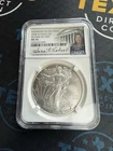 2008-W Reverse Of 2007 Burnished Silver Eagle MS70 NGC Anna Cabral Signature