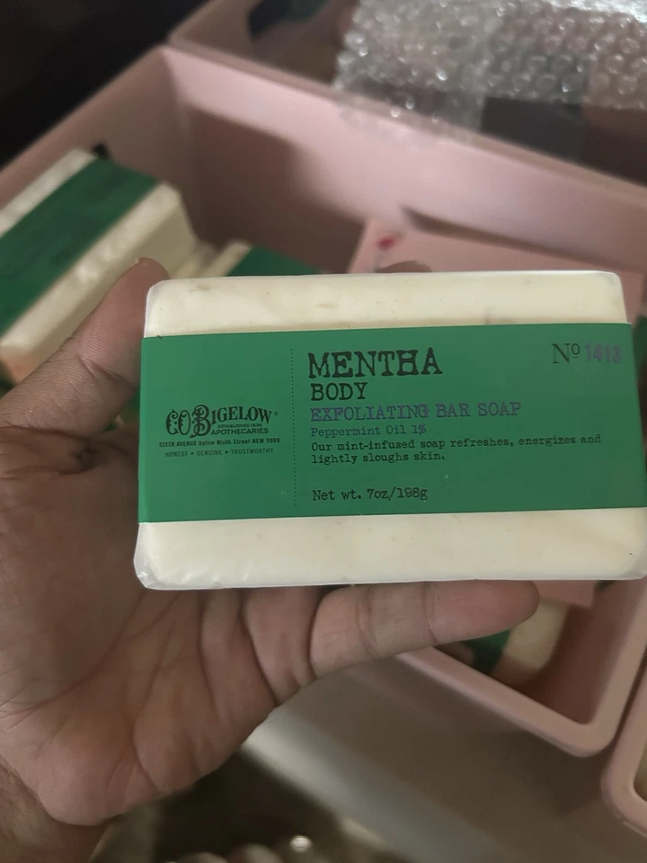 Bath & Body Works CO Bigelow Mentha Body Exfoliating Bar Soap 7oz Peppermint NEW - Image 1 of 1