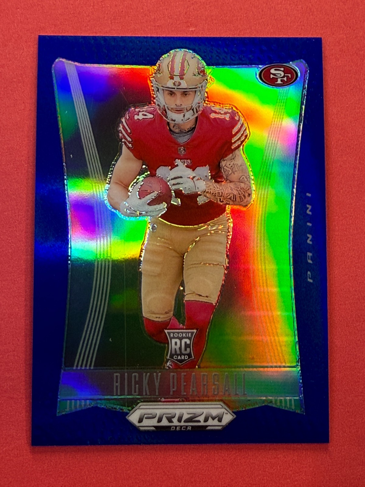 RICKY PEARSALL 2024 Prizm Deca 117/149 BLUE rookie San Francisco 49ers #254