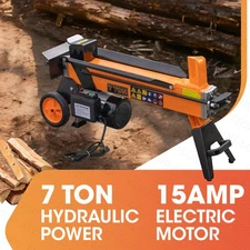 7 Ton Electric Log Wood Firewood Splitter Double Flywheel Portable for Forestry