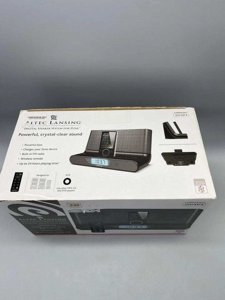 Sistema de audio base portátil Altec Lansing im414 - Microsoft Zune radio FM REPUESTOS Foto 3 de 4