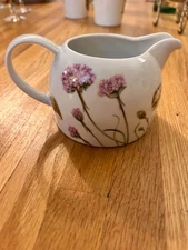 Spode Shoreline Creamer Featuring Dogwood and Dahlias