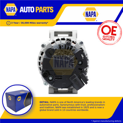 Alternator fits CITROEN DS3 THP 1.6 12 to 15 NAPA 1611627580 9678730980 Quality