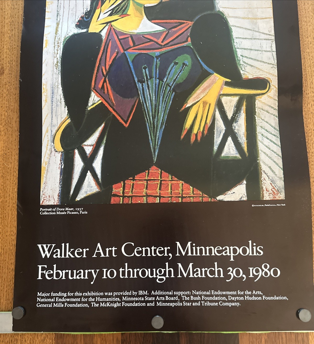 Vintage Walker Art Center 1980 Picasso Exhibit Portrait of