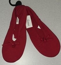 Soma Womens Red Slippers/Socks Sz Xl 11-12 