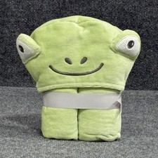 Pottery Barn Baby Frog Bath Wrap Hooded Towel Green 100 Cotton Gift New Tag
