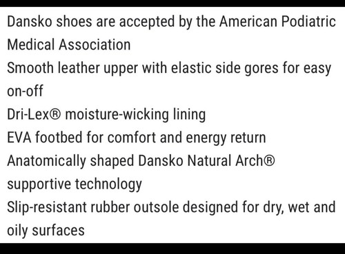 Dansko Mujer EU 39 US 8.5-9 M Nora Cuero Negro Sin Cordones Mocasines Zapatos Zuecos - Imagen 7 de 10