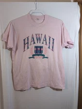 *Distressed* Vintage L Screen Stars Pink Hawaii Single Stitch T-Shirt