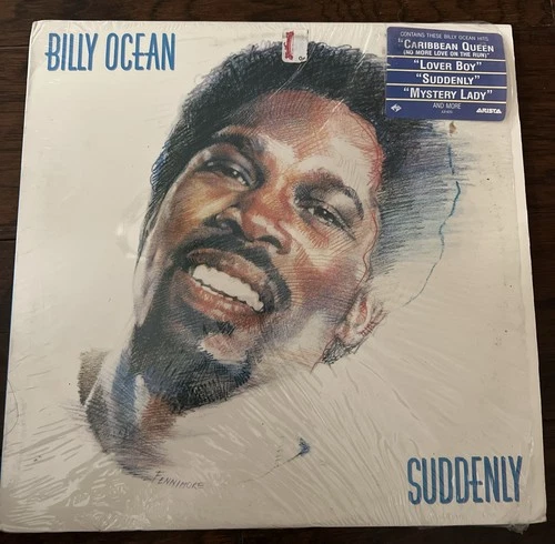 VINYL RECORD ALBUM,BILLY OCEAN-SUDDENLY,CARIBBEAN QUEEN,1984, JL8-8213