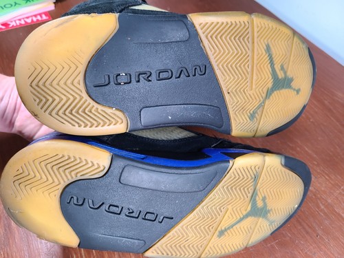 Nike Air Jordan 5 Retro Mens Size 8.5 Black Blue Basketball Suede Shoes Sneakers - Picture 11 of 11