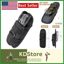 Durable Tactical Flashlight Pouch with 360° Rotatable Clip