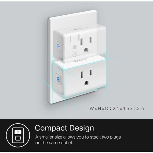 Kasa Smart Plug Ultra Mini 15A, Smart Home Wi-Fi Outlet Works with Alexa, Google - Picture 3 of 5