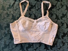 Vintage women's bra bustier corset White 36B Formaid Escapade