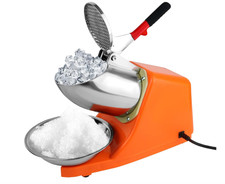 Electric Ice Crusher 300W Dual Blades Snow Cone Shaver Machine with Bowl 110V